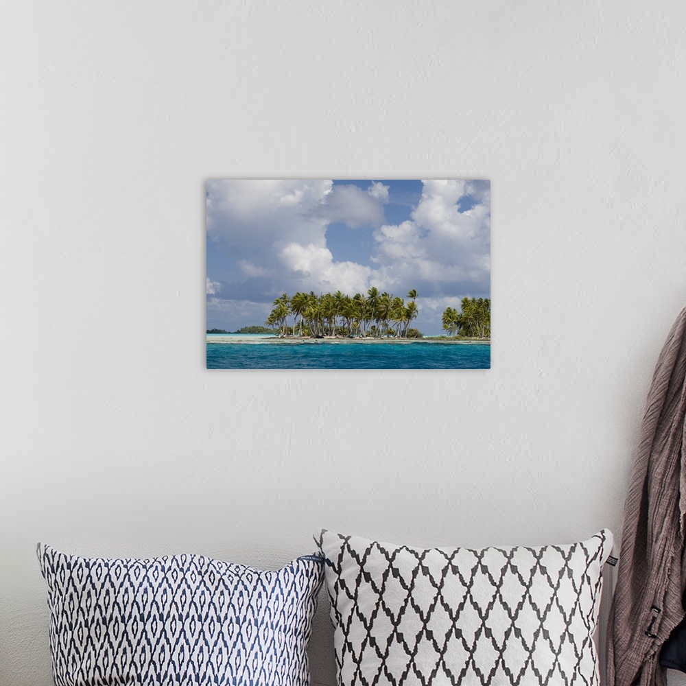 A bohemian room featuring Blue Lagoon, Rangiroa, Tuamotu Archipelago, French Polynesia, Pacific Islands