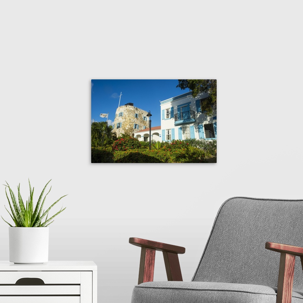 A modern room featuring Bluebirds Castle, Charlotte Amalie, capital of St. Thomas, US Virgin Islands, West Indies, Caribbean