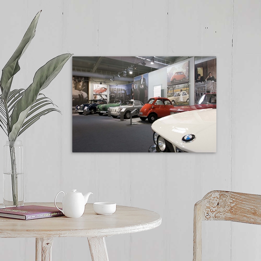 A farmhouse room featuring BMW car museum, Munich, Bavaria, Germany, Europe