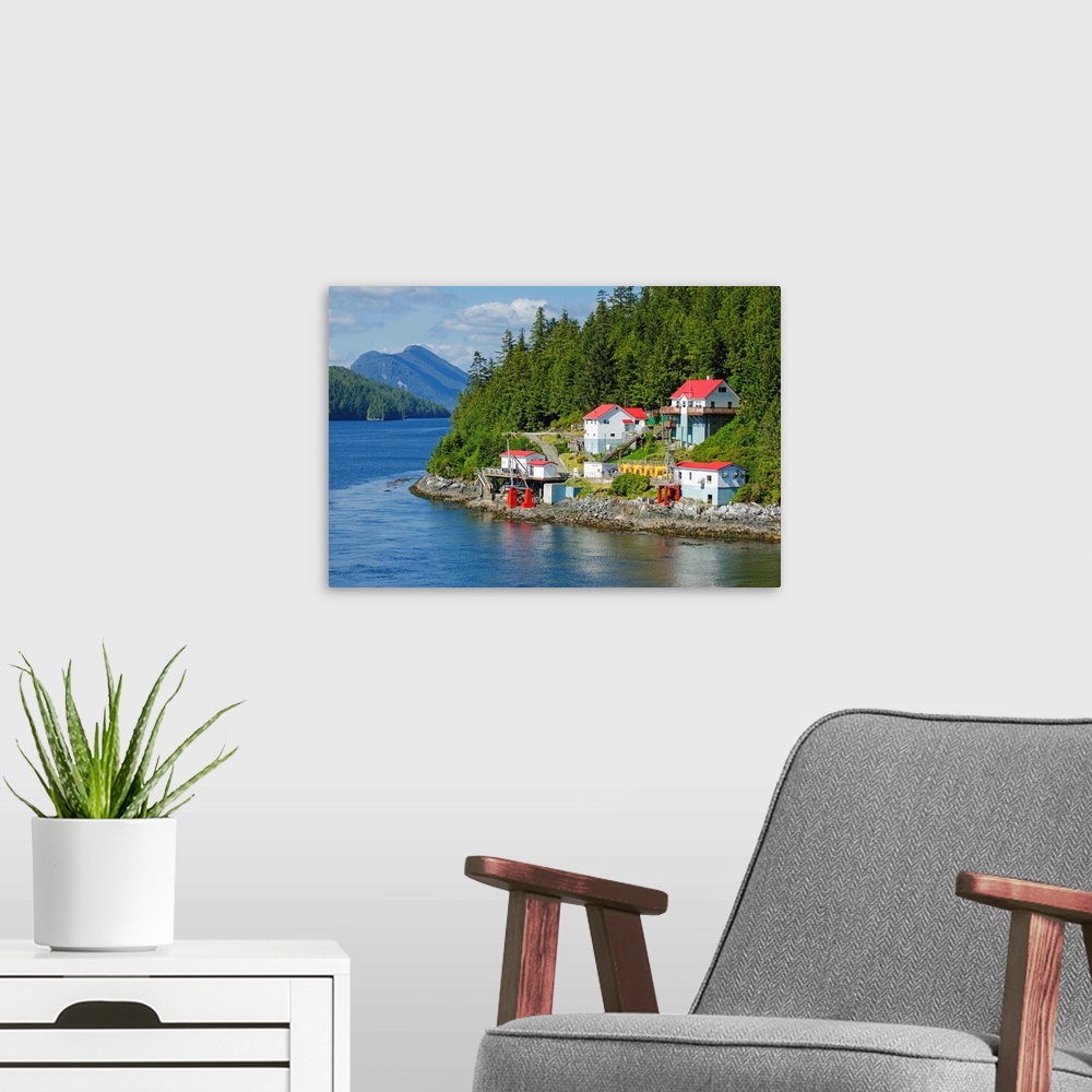 A modern room featuring Boat Bluff Lightstation, Inside Passage, British Columbia, Canada