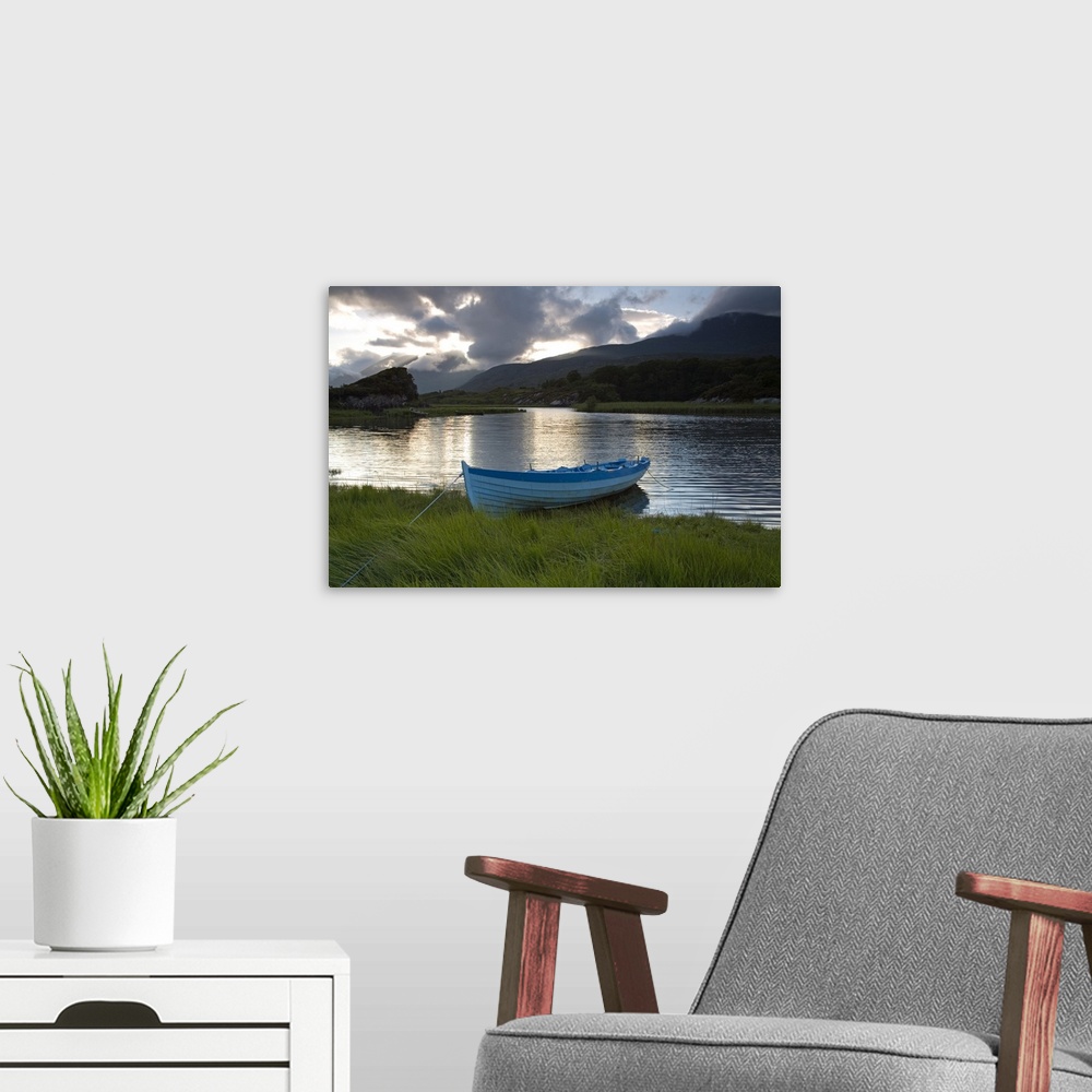 A modern room featuring Boat, Upper Lake, Killarney National Park, County Kerry, Munster, Republic of Ireland