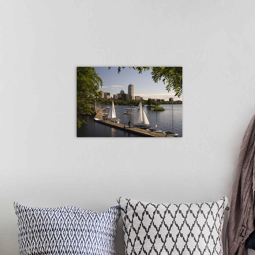 A bohemian room featuring Boating on the Charles River, Boston, Massachusetts, New England