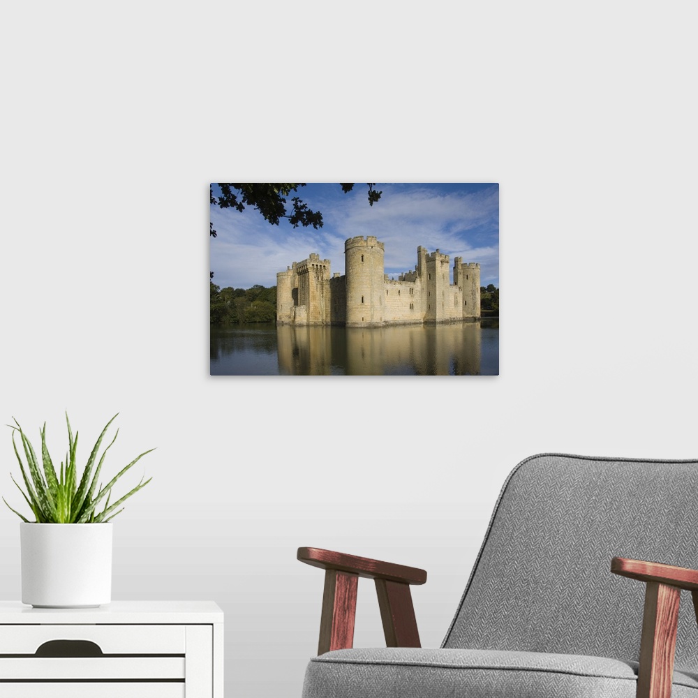 A modern room featuring Bodiam Castle. East Sussex, England, United Kingdom, Europe
