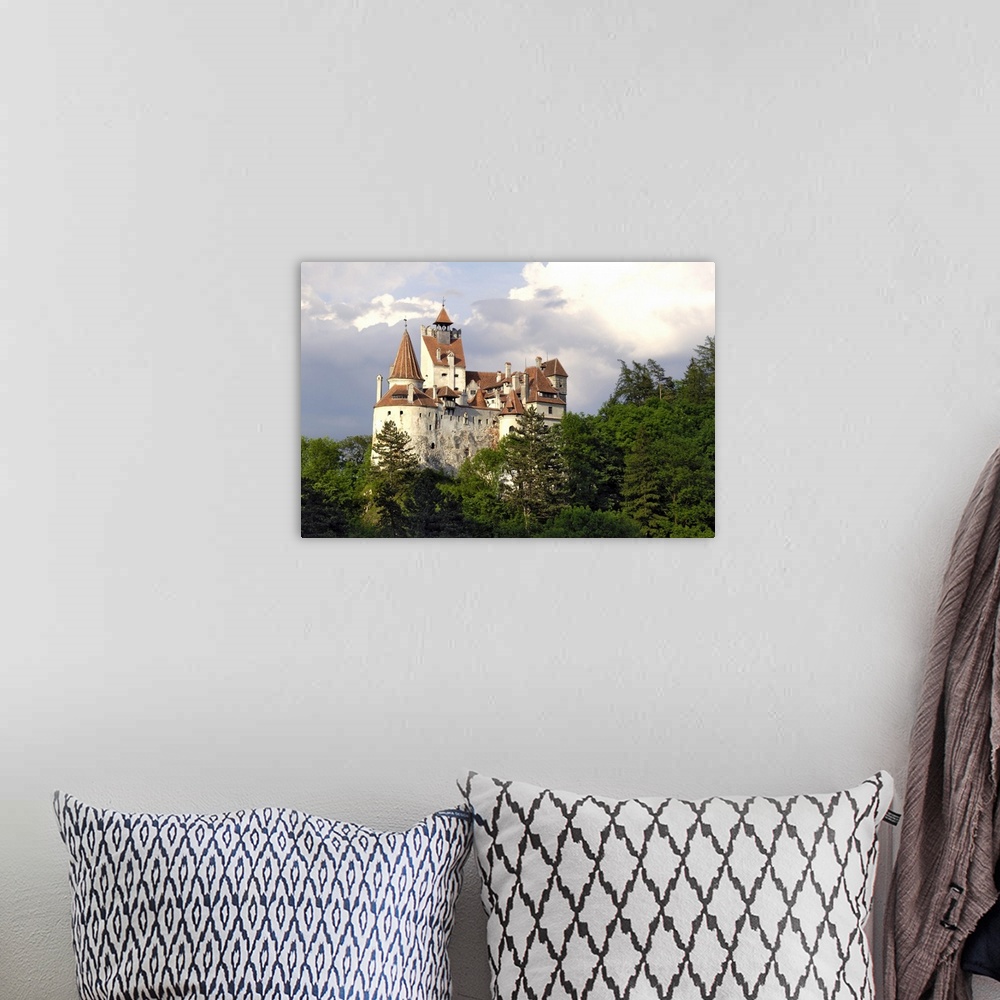 A bohemian room featuring Bran Castle (Draculas Castle), Bran, Transylvania, Romania, Europe