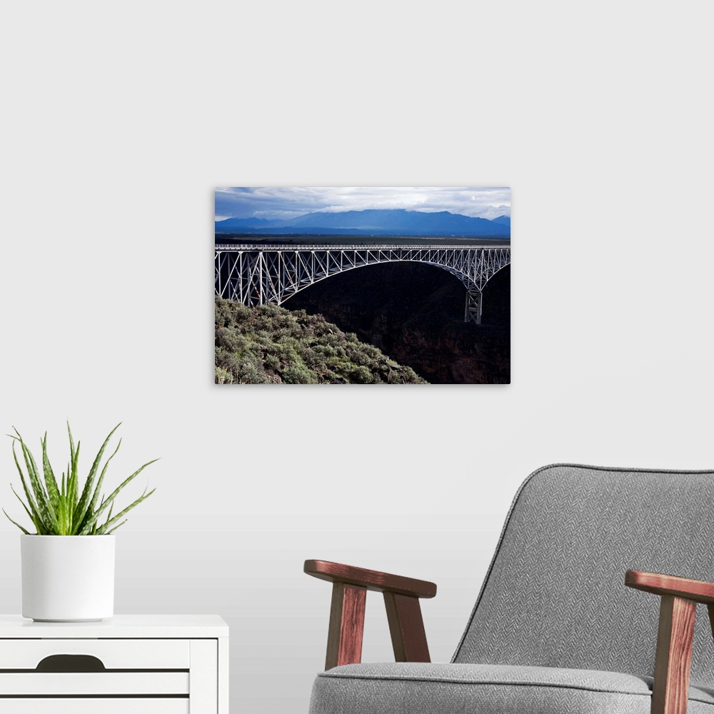 A modern room featuring Bridge over the Rio Grande Gorge, Taos, New Mexico