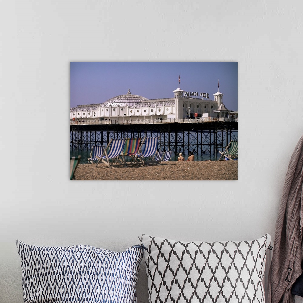 A bohemian room featuring Brighton Pier (Palace Pier), Brighton, East Sussex, England, UK