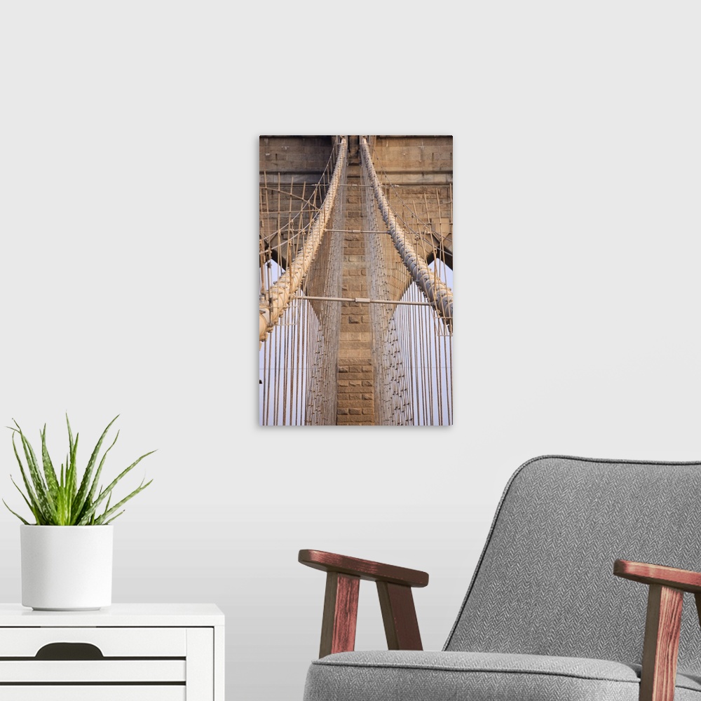 A modern room featuring Brooklyn Bridge, New York City, New York