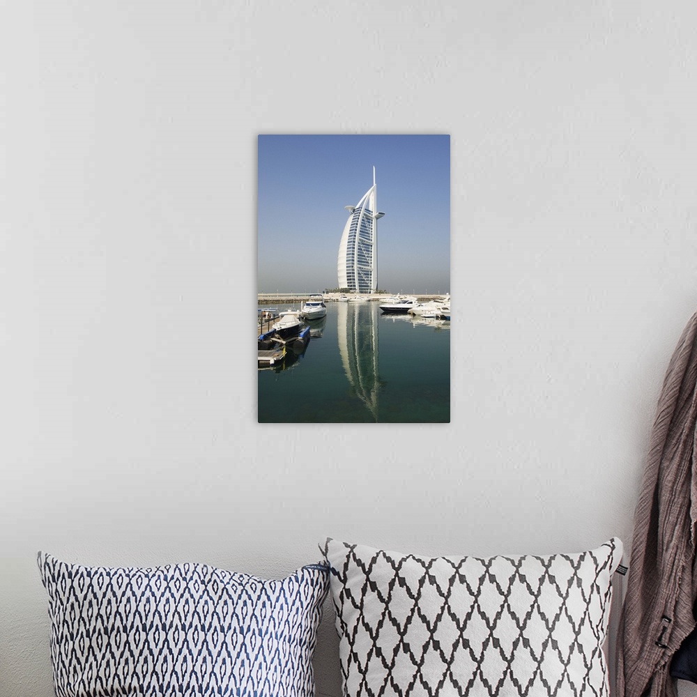 A bohemian room featuring Burj Al Arab Hotel, Dubai, United Arab Emirates
