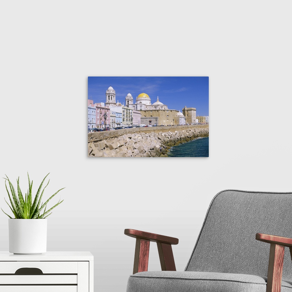 A modern room featuring Cadiz Cathedral, Cadiz, Andalucia, Spain