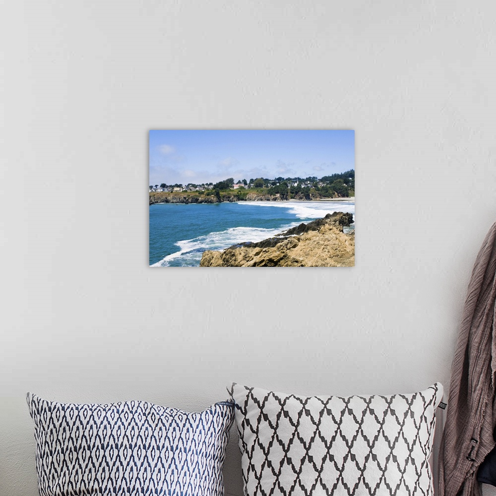 A bohemian room featuring California's picturesque Mendocino coast, California