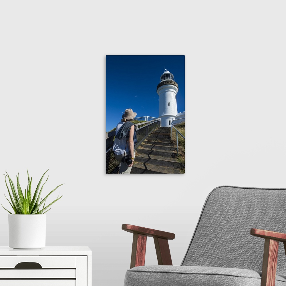 A modern room featuring Cape Byron lighthouse, Byron Bay, Queensland, Australia