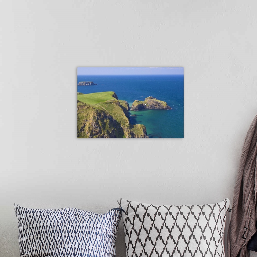 A bohemian room featuring Carrick-a-rede rope bridge to Carrick Island, Ulster, Northern Ireland