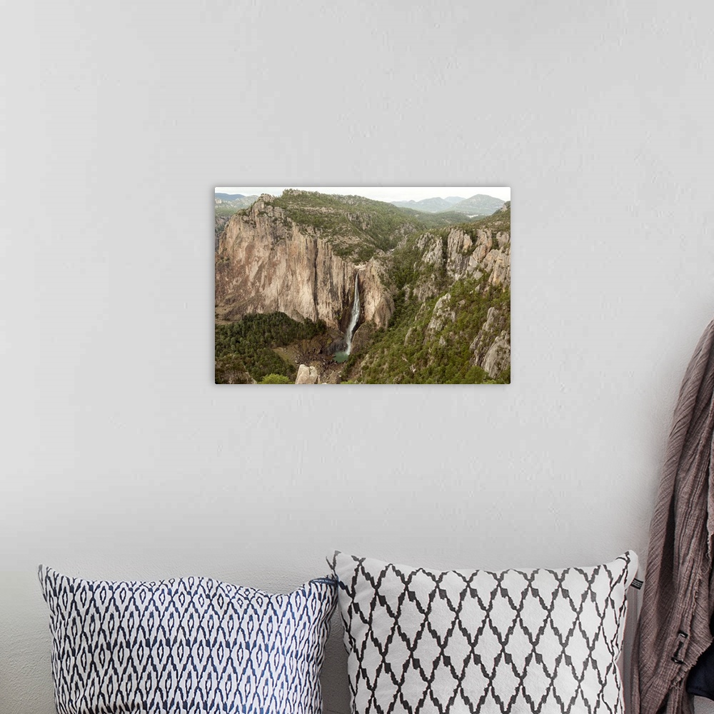 A bohemian room featuring Cascada de Basaseachi, a 246m waterfall, Copper Canyon, Chihuahua, Mexico, North America