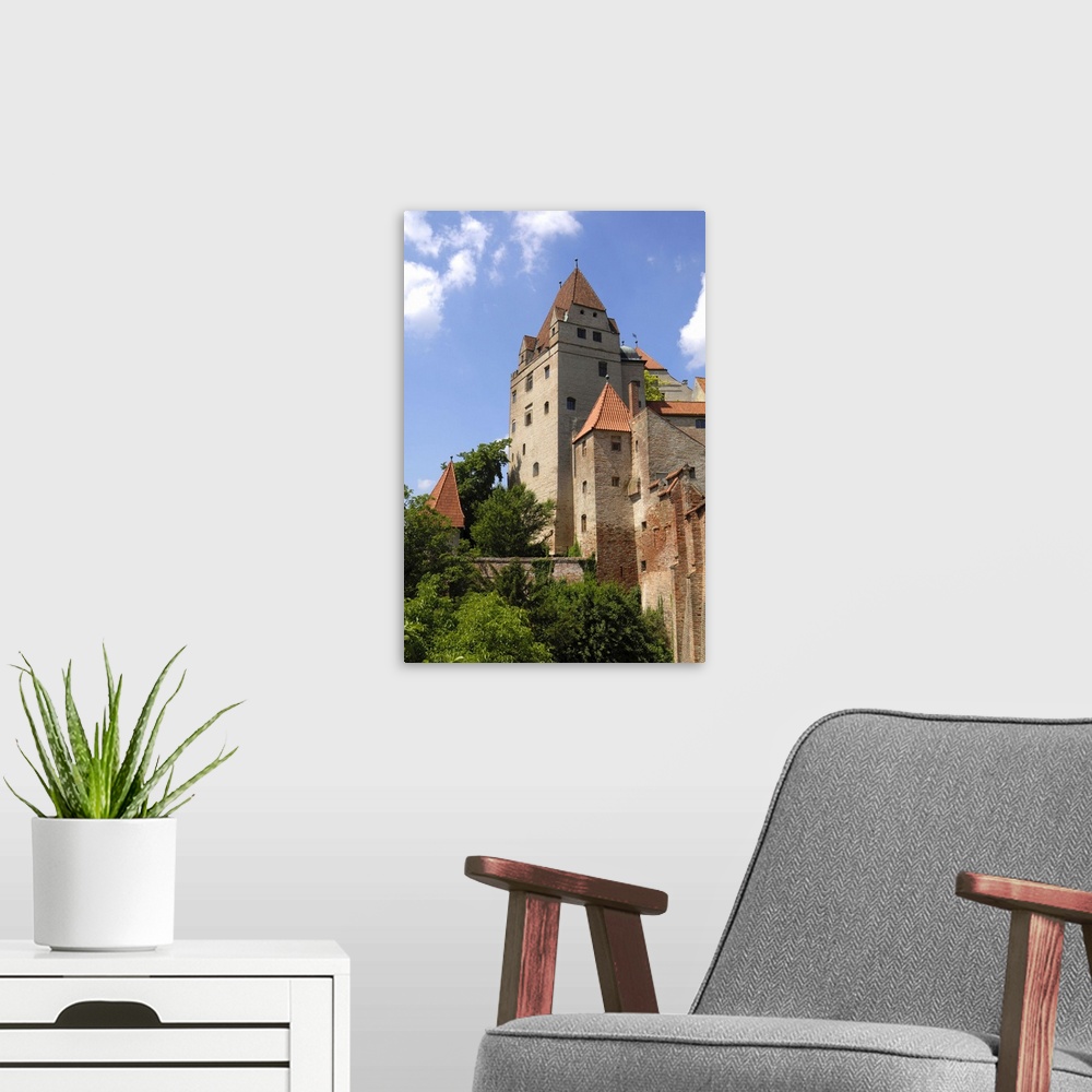 A modern room featuring Castle Burg Trausnitz, Landshut, Bavaria, Germany