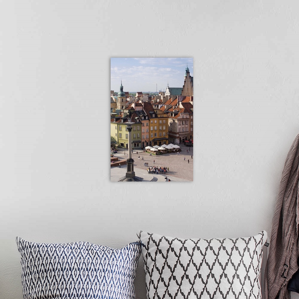 A bohemian room featuring Castle Square and colourful houses of the Old Town, Warsaw, Poland