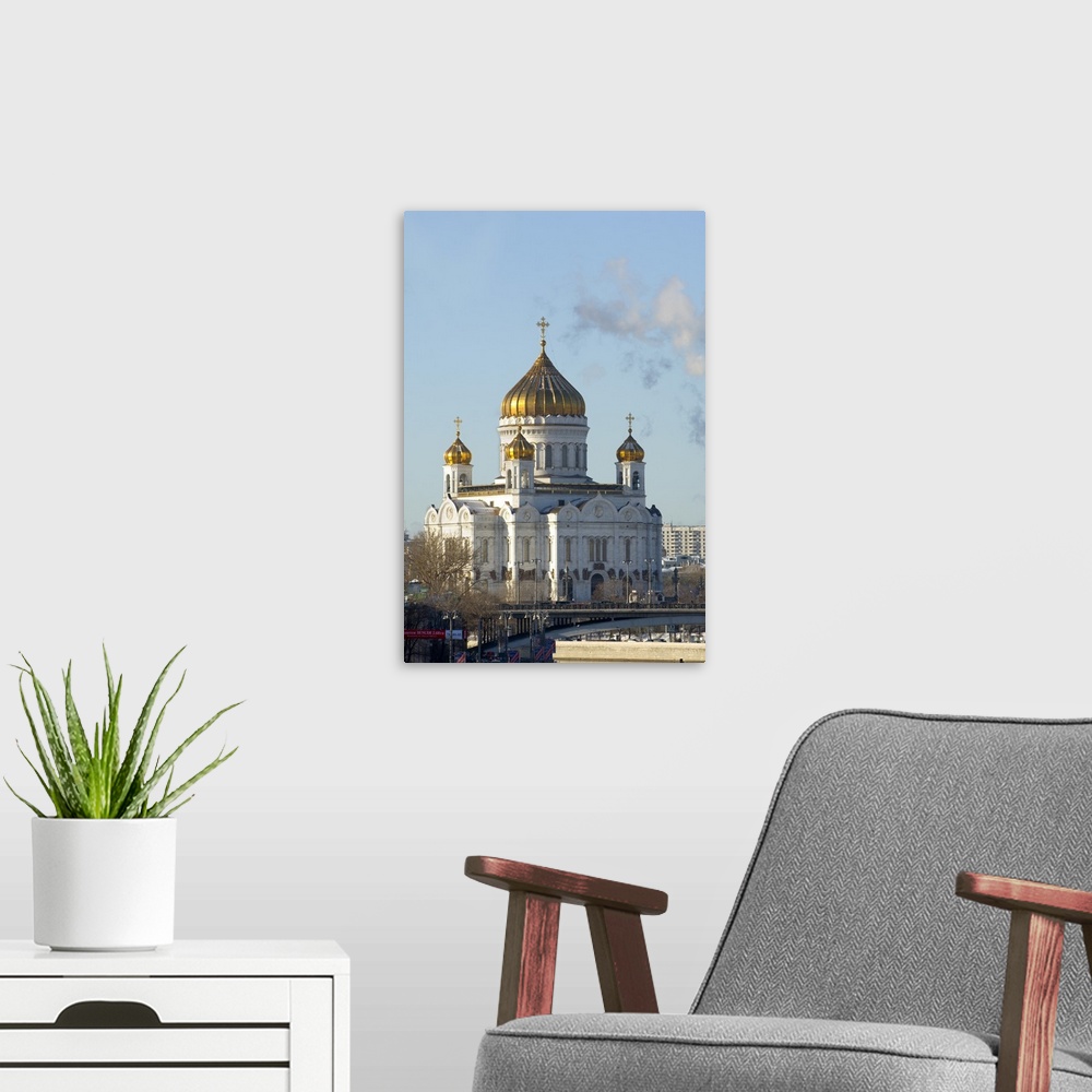 A modern room featuring Cathedral of Christ the Saviour, Moscow, Russia