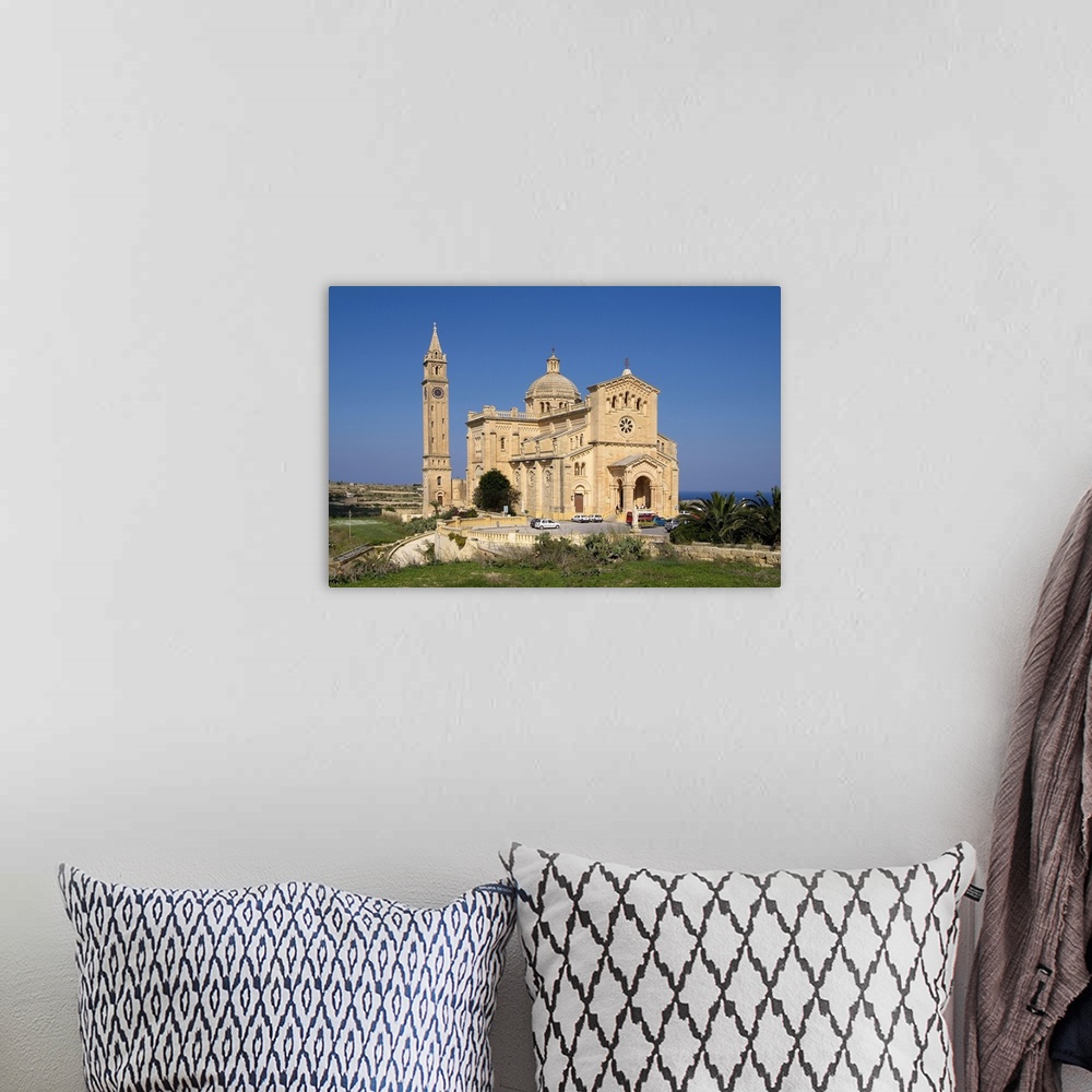 A bohemian room featuring Cathedral Ta Pinu near Gharb, Gozo, Malta, Mediterranean, Europe