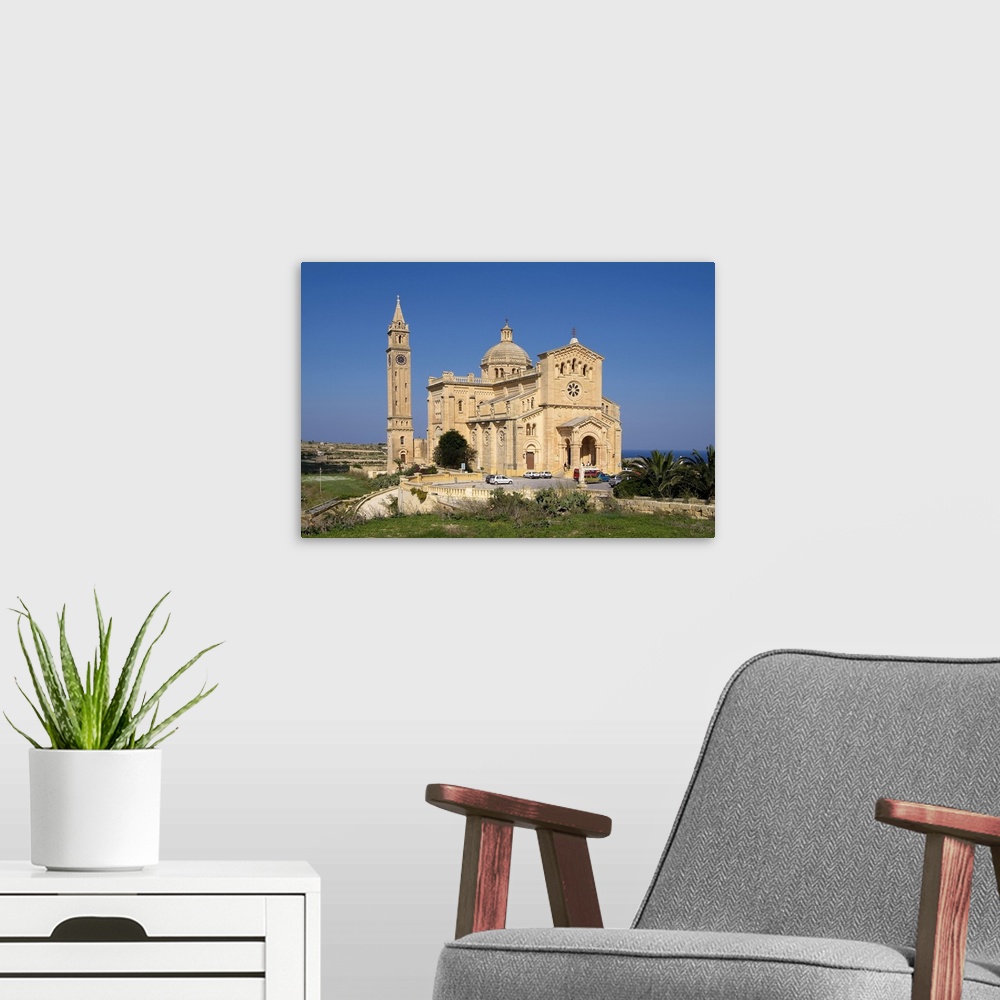 A modern room featuring Cathedral Ta Pinu near Gharb, Gozo, Malta, Mediterranean, Europe