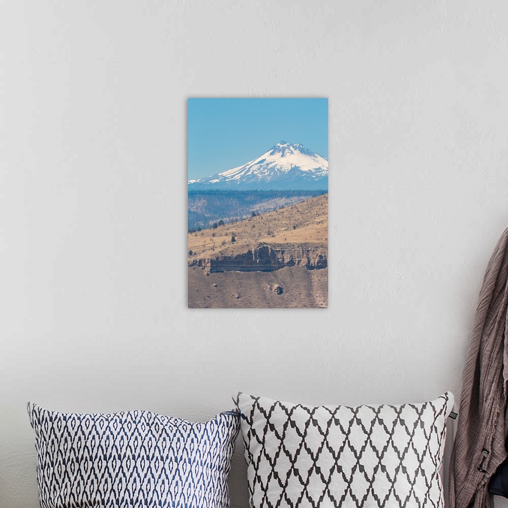 A bohemian room featuring Central Oregon's High Desert with Mount Jefferson, part of the Cascade Range Northwest region, Or...