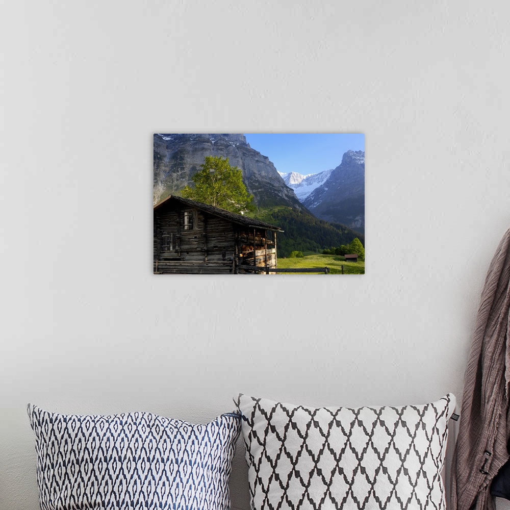 A bohemian room featuring Chalet and mountains, Grindelwald, Bern, Switzerland, Europe