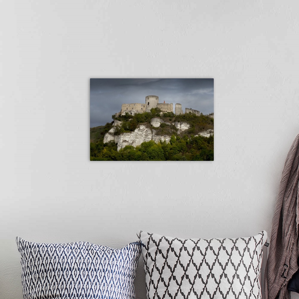 A bohemian room featuring Chateau Gaillard, Les Andelys, Eure, Normandy, France, Europe
