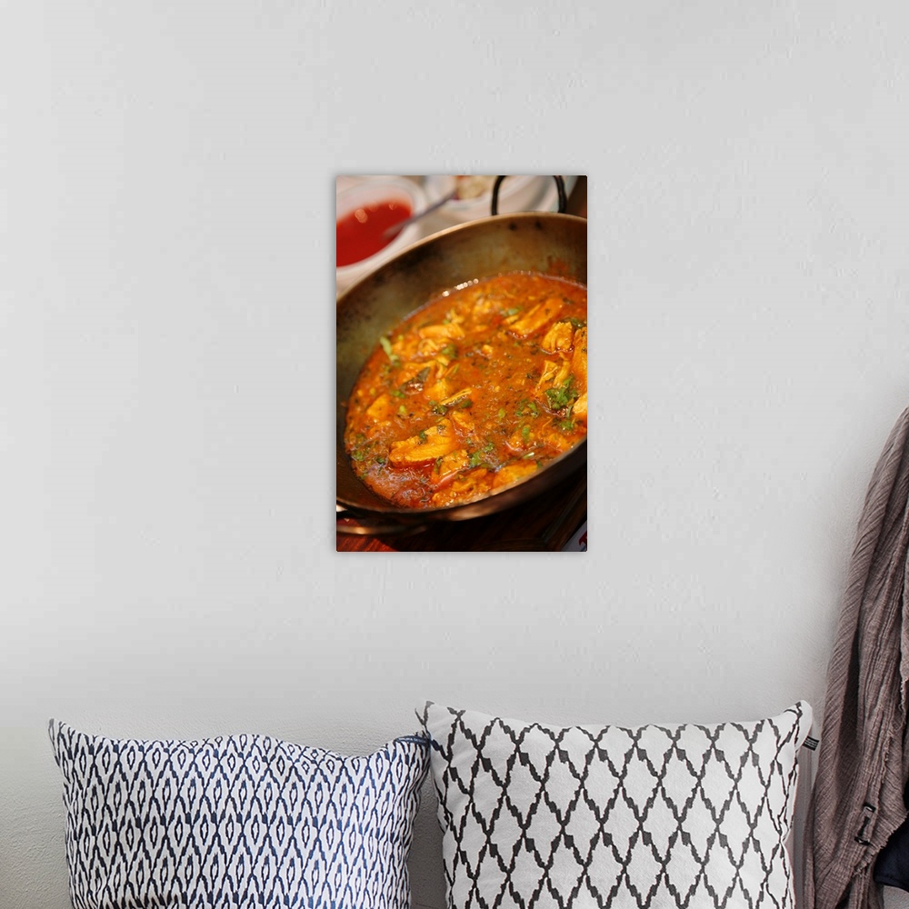 A bohemian room featuring Chicken curry Balti dish, Birmingham, England, UK