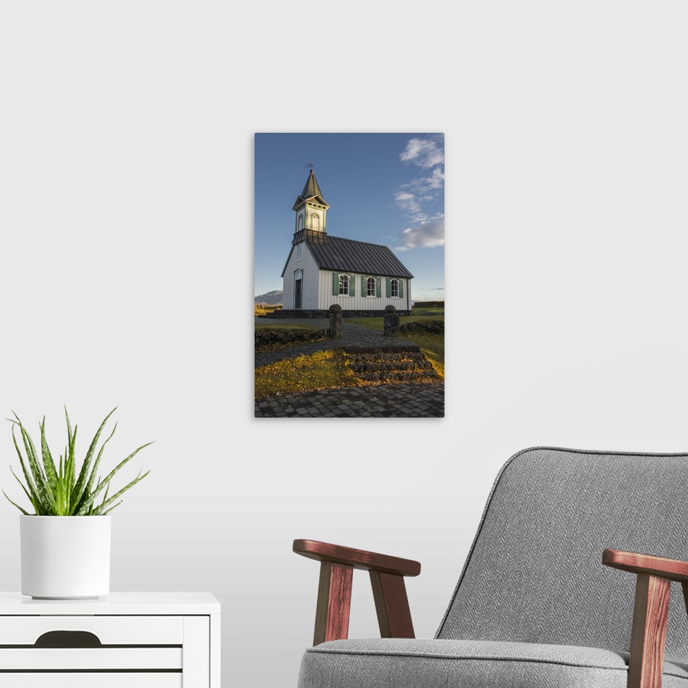 A modern room featuring Church in Thingvellir, Iceland, Polar Regions