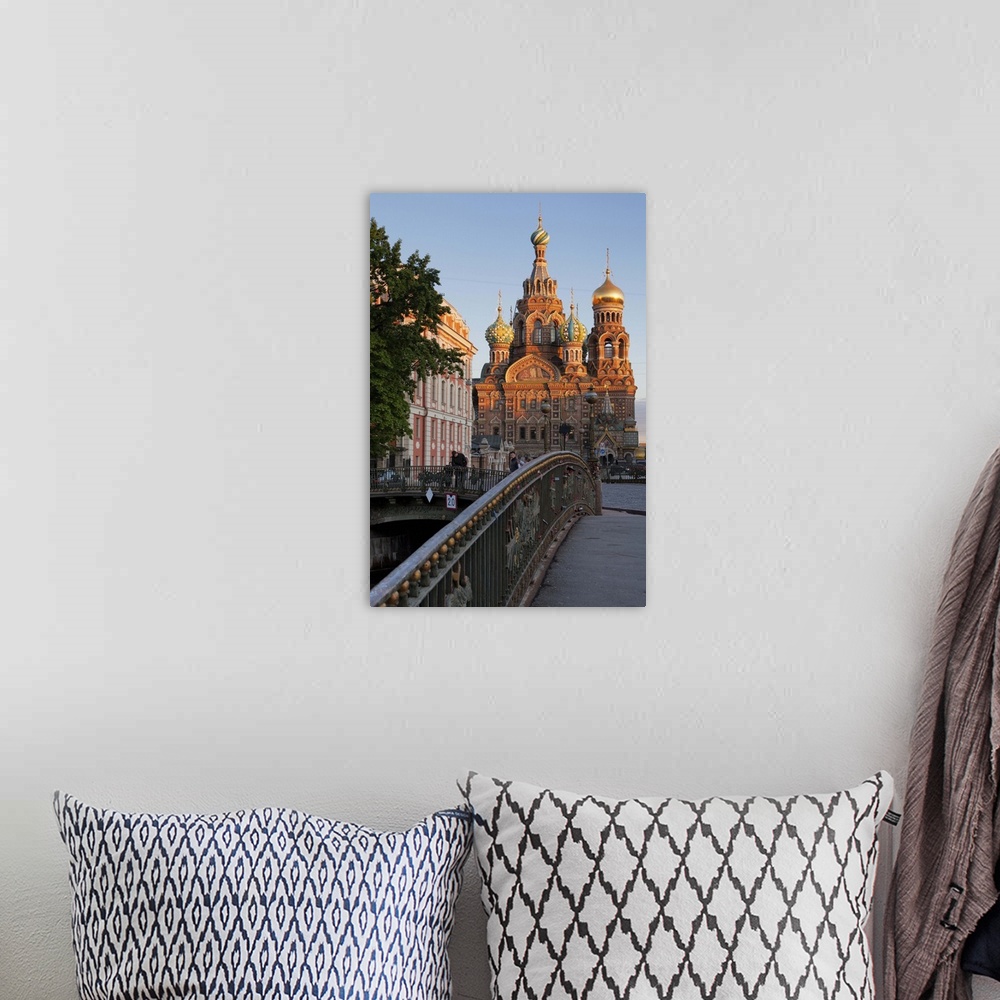 A bohemian room featuring Church on Spilled Blood, and bridge over the Kanal Griboedova, St. Petersburg, Russia