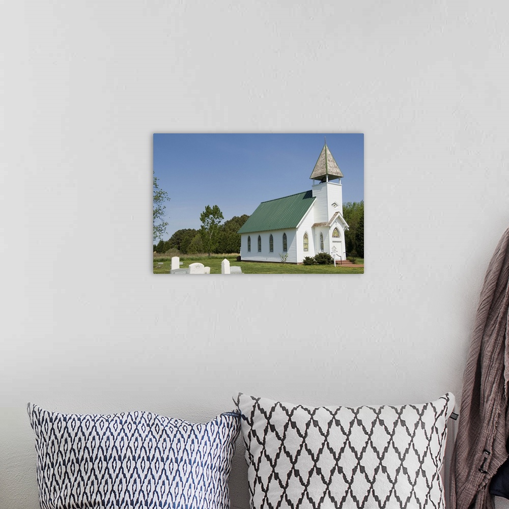A bohemian room featuring Church, Tilghman Island, Talbot County, Maryland