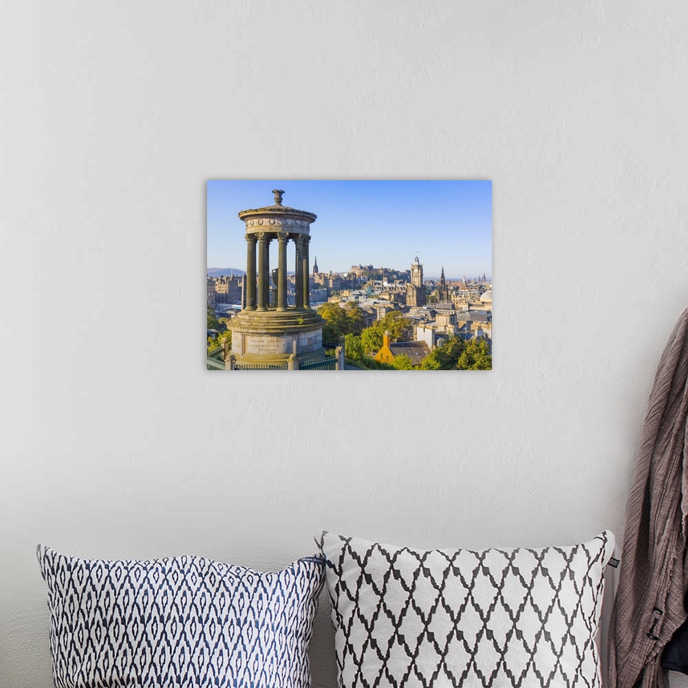 A bohemian room featuring City centre skyline, Dugald Stewart Monument, Edinburgh, Scotland, United Kingdom, Europe