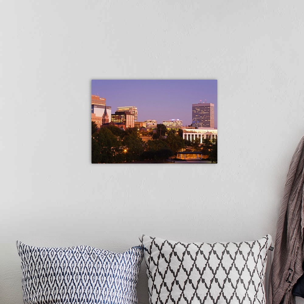 A bohemian room featuring City skyline, Columbia, South Carolina