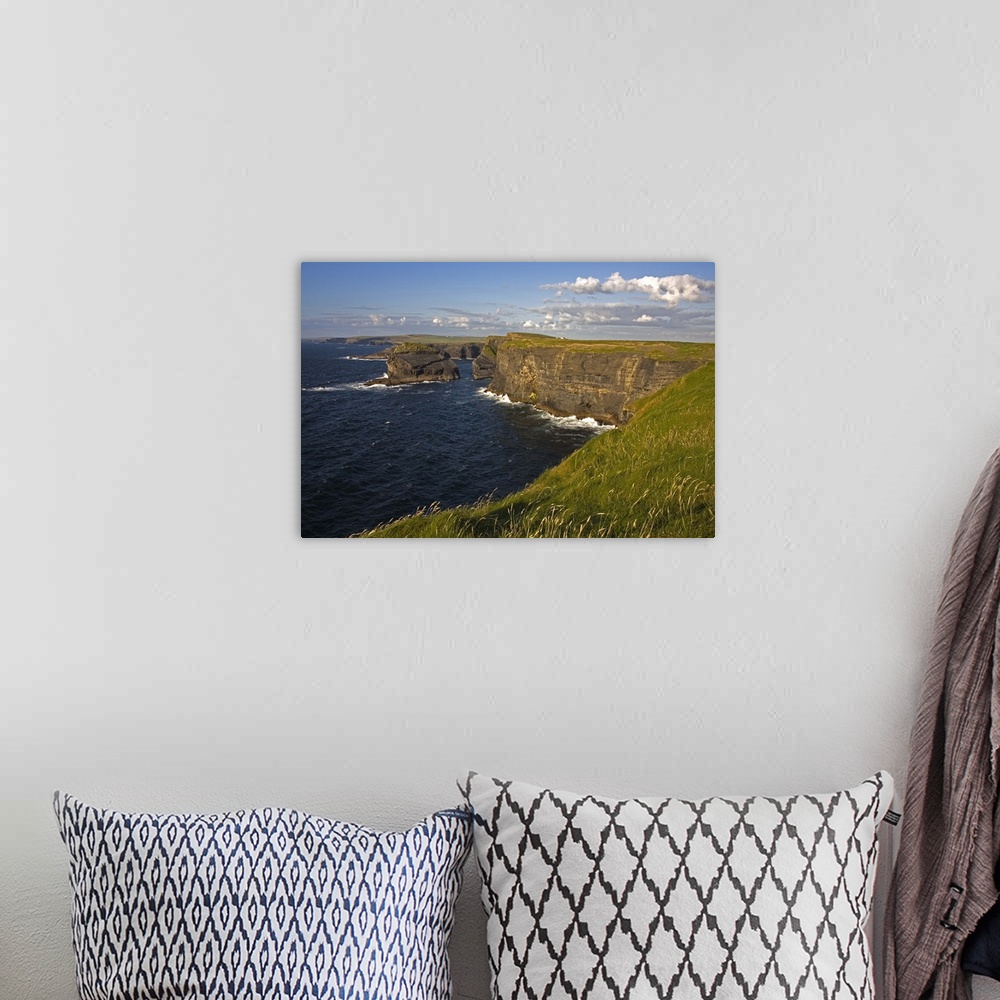 A bohemian room featuring Cliffs near Kilkee, Loop Head, County Clare, Munster, Republic of Ireland