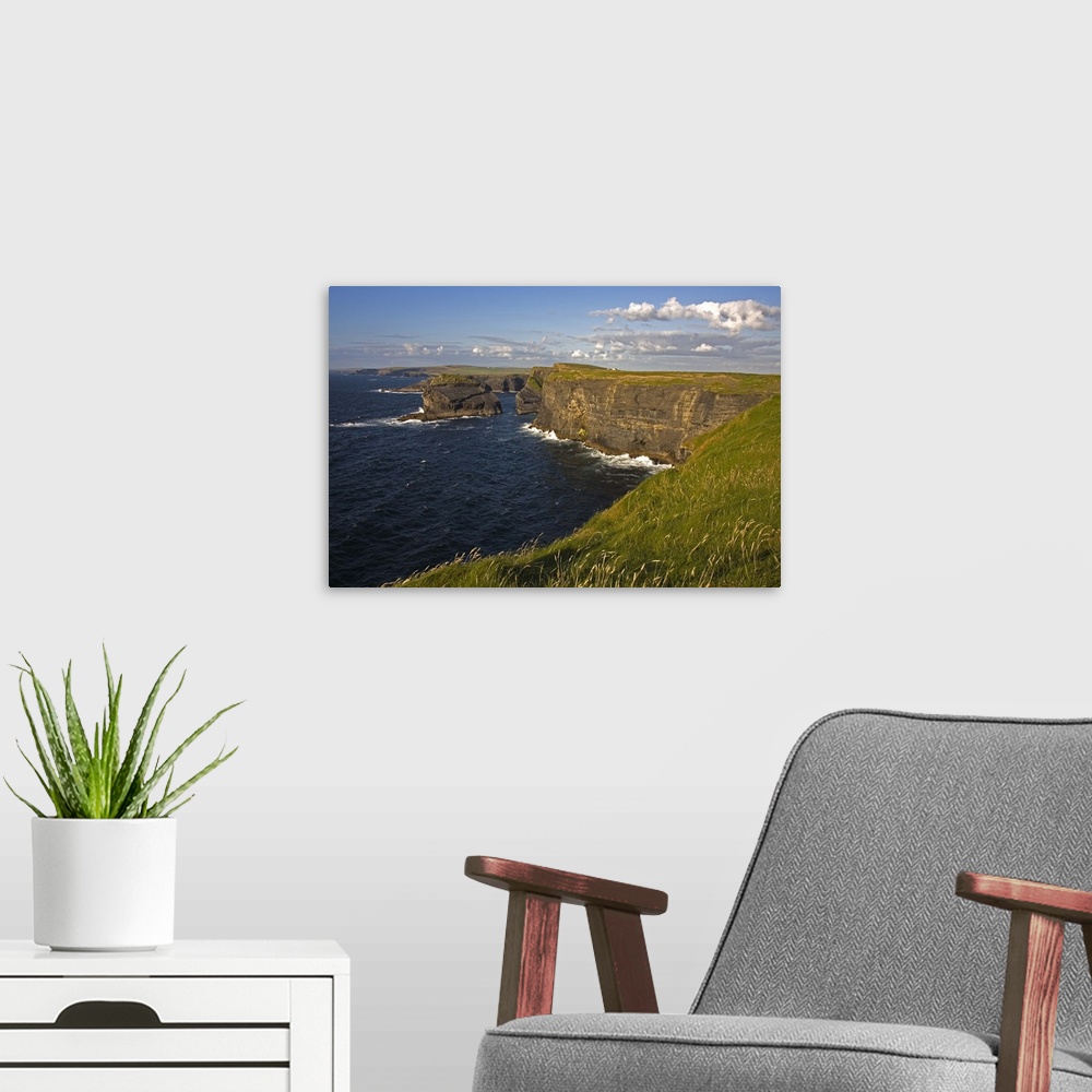 A modern room featuring Cliffs near Kilkee, Loop Head, County Clare, Munster, Republic of Ireland