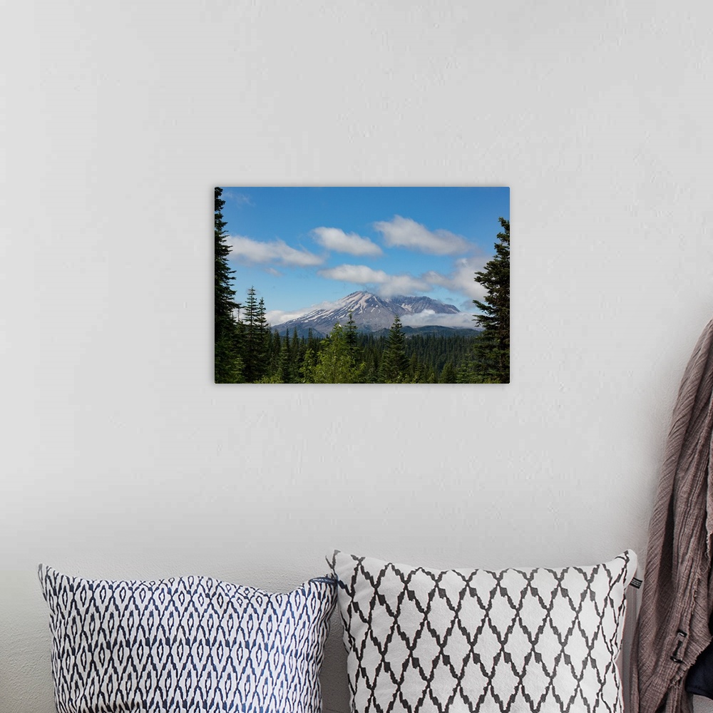 A bohemian room featuring Cloud over Mount St. Helens, part of the Cascade Range Northwest region, Washington State