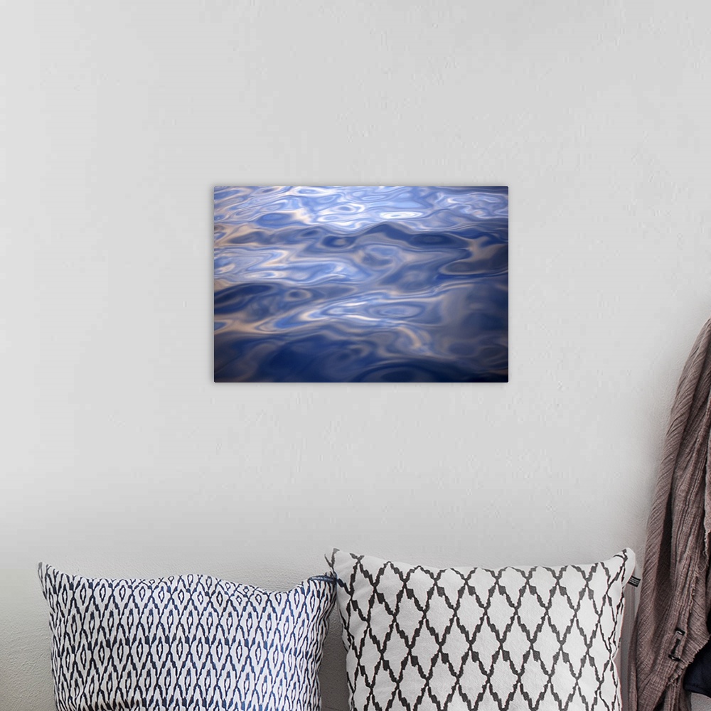 A bohemian room featuring Clouds reflected in calm water, Arctic, Polar Regions