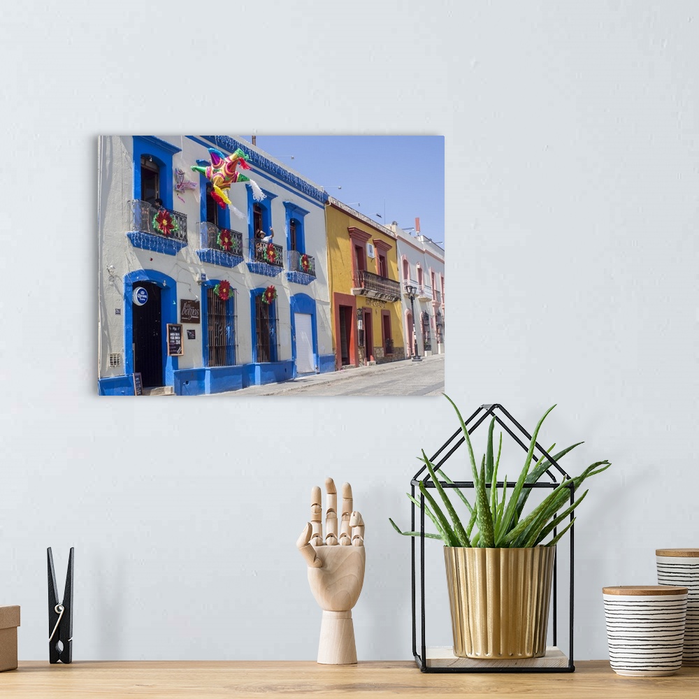 A bohemian room featuring Colorful street, Oaxaca, Mexico, North America