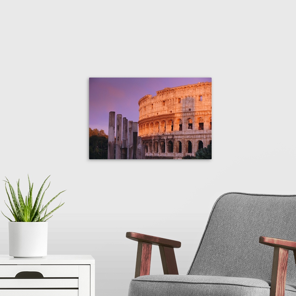 A modern room featuring Colosseum, Rome, Italy