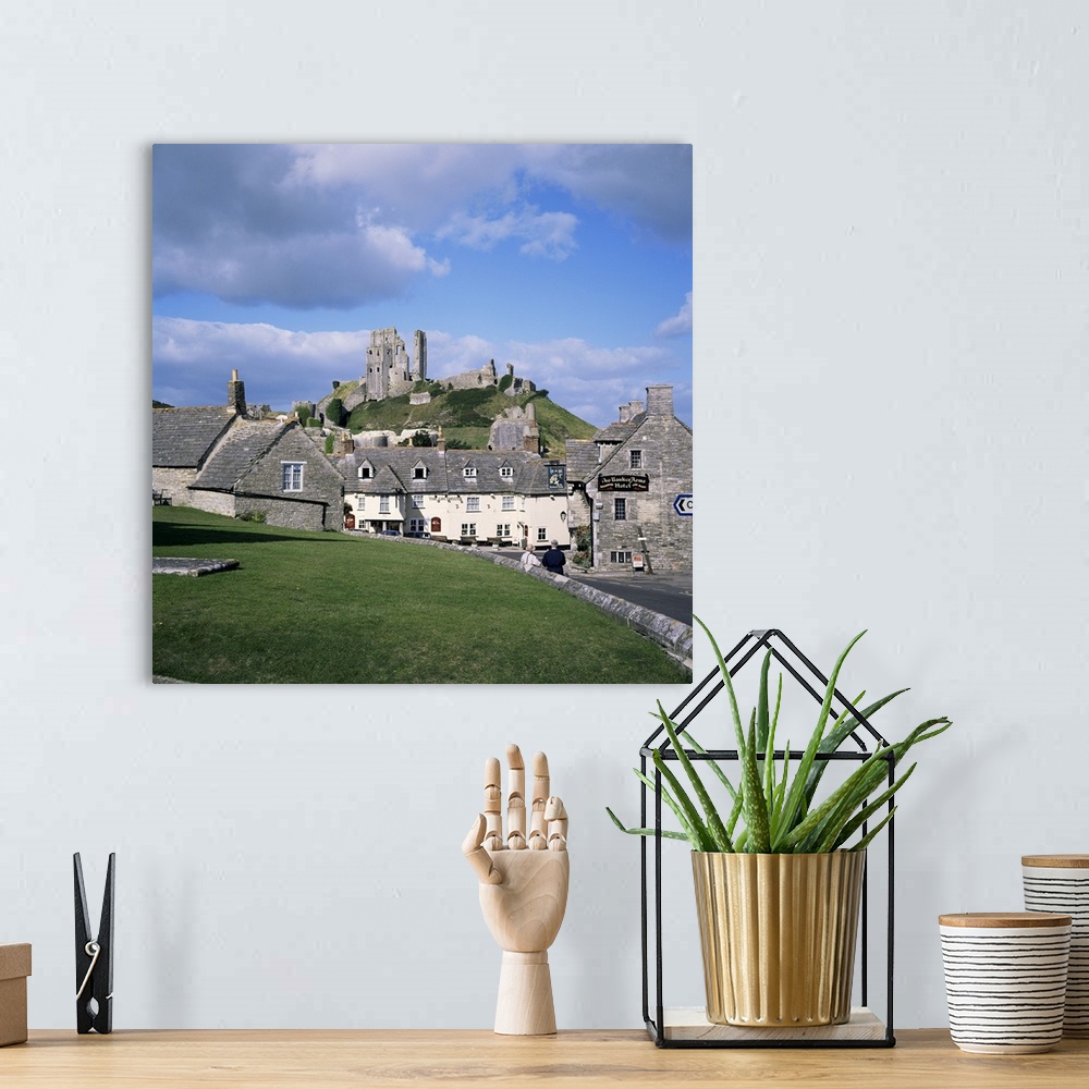 A bohemian room featuring Corfe Castle, Dorset, England, United Kingdom, Europe