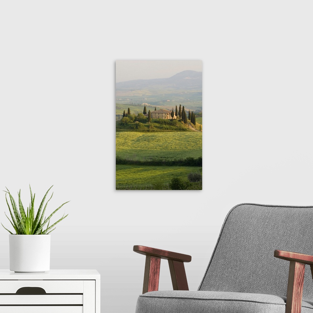 A modern room featuring Country house, Il Belvedere, San Quirico d'Orcia, Val d'Orcia, Tuscany, Italy