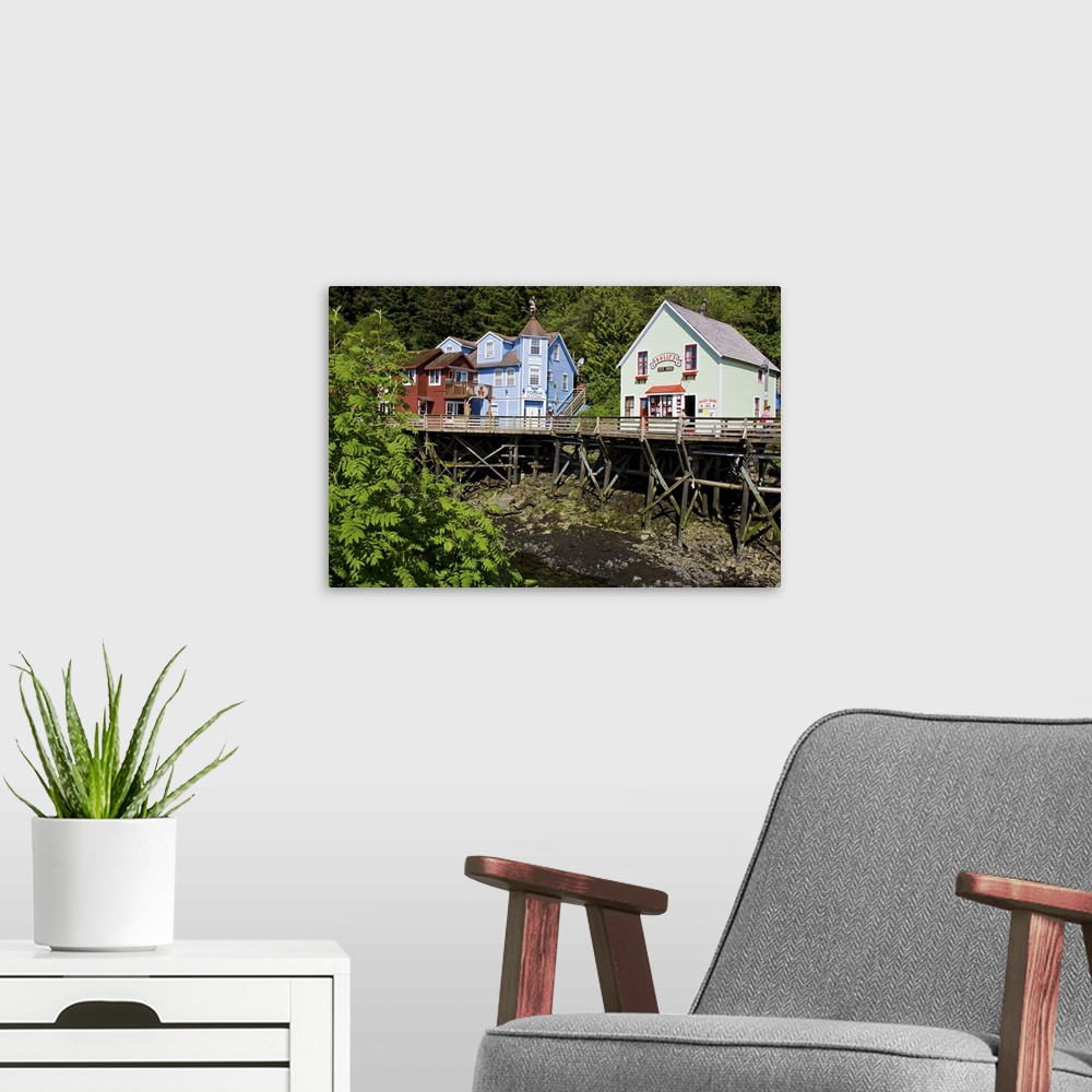 A modern room featuring Creek Street historical district, Ketchikan, Southeast Alaska, United States of America