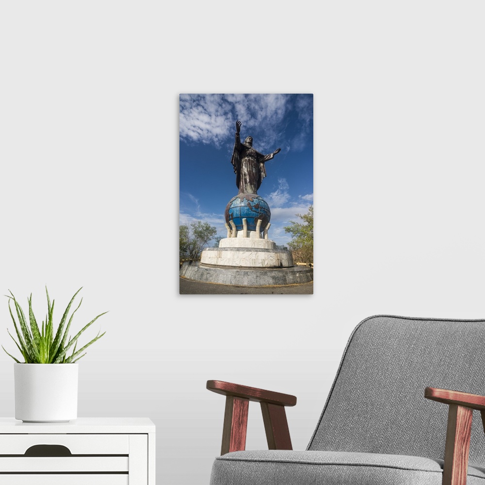 A modern room featuring Cristo Rei of Dili statue, Dili, East Timor, Southeast Asia