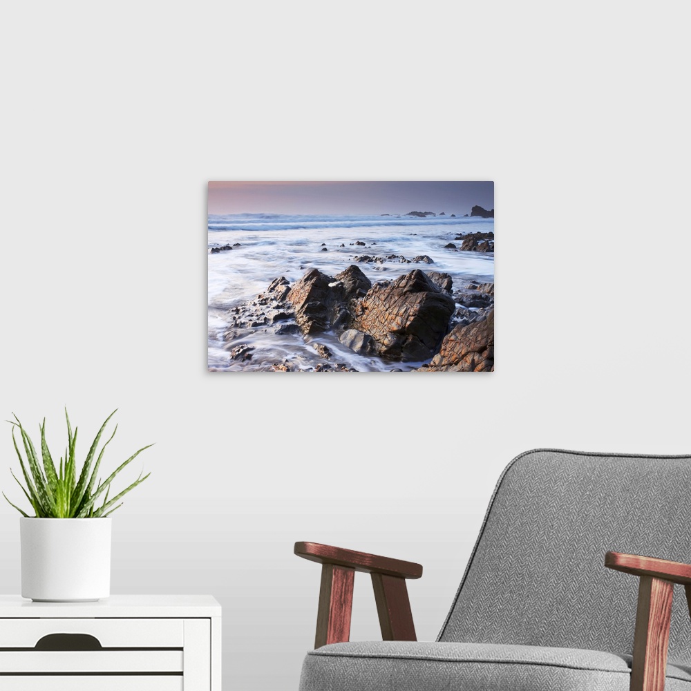 A modern room featuring Crooklets Beach, Bude, Cornwall, England, United Kingdom, Europe