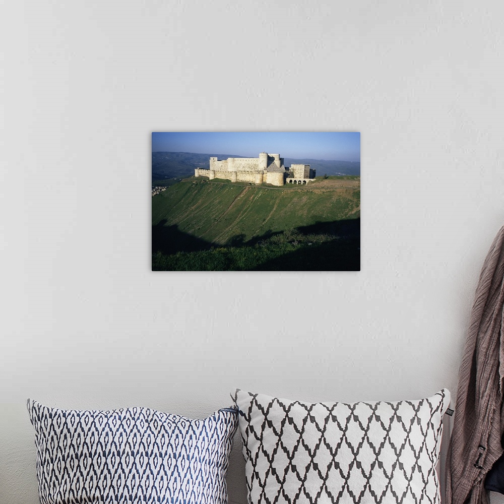 A bohemian room featuring Crusader castle, Krak des Chevaliers, near Homs, Syria, Middle East