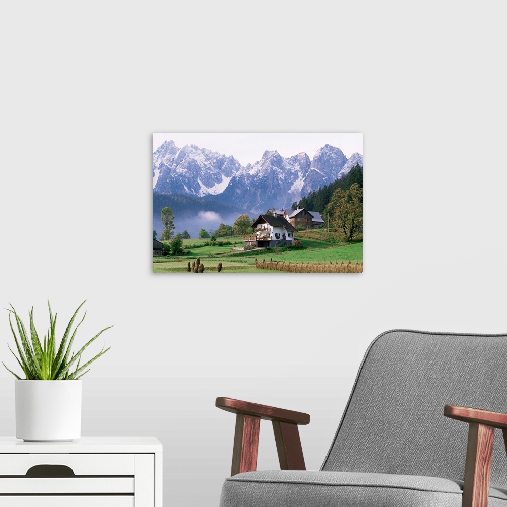 A modern room featuring Dachstein Mountains, Austria, Europe