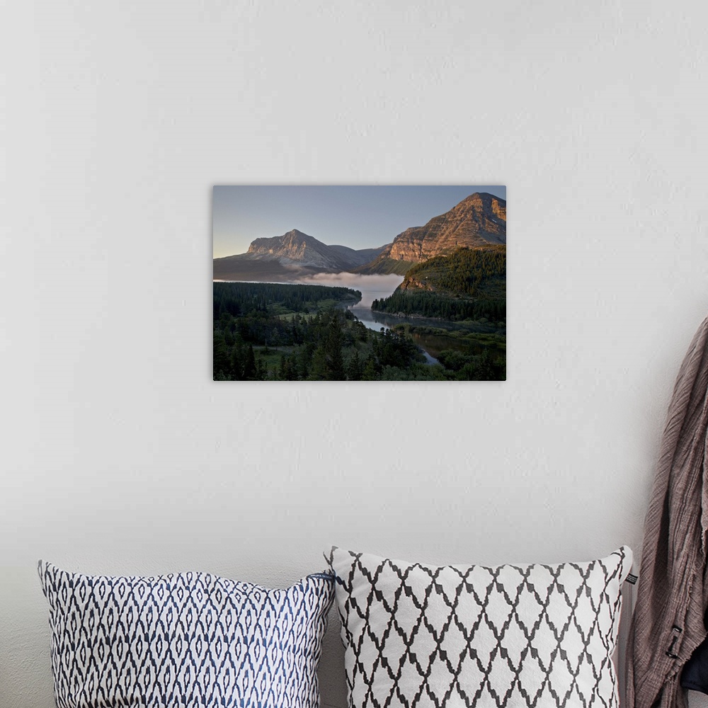 A bohemian room featuring Dawn at Swiftcurrent Creek, Glacier National Park, Montana
