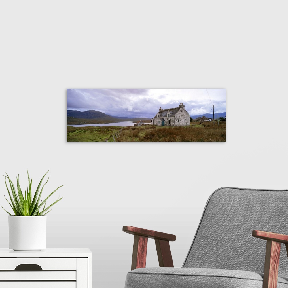 A modern room featuring Deserted croft, Isle of Lewis, Outer Hebrides, Scotland, UK