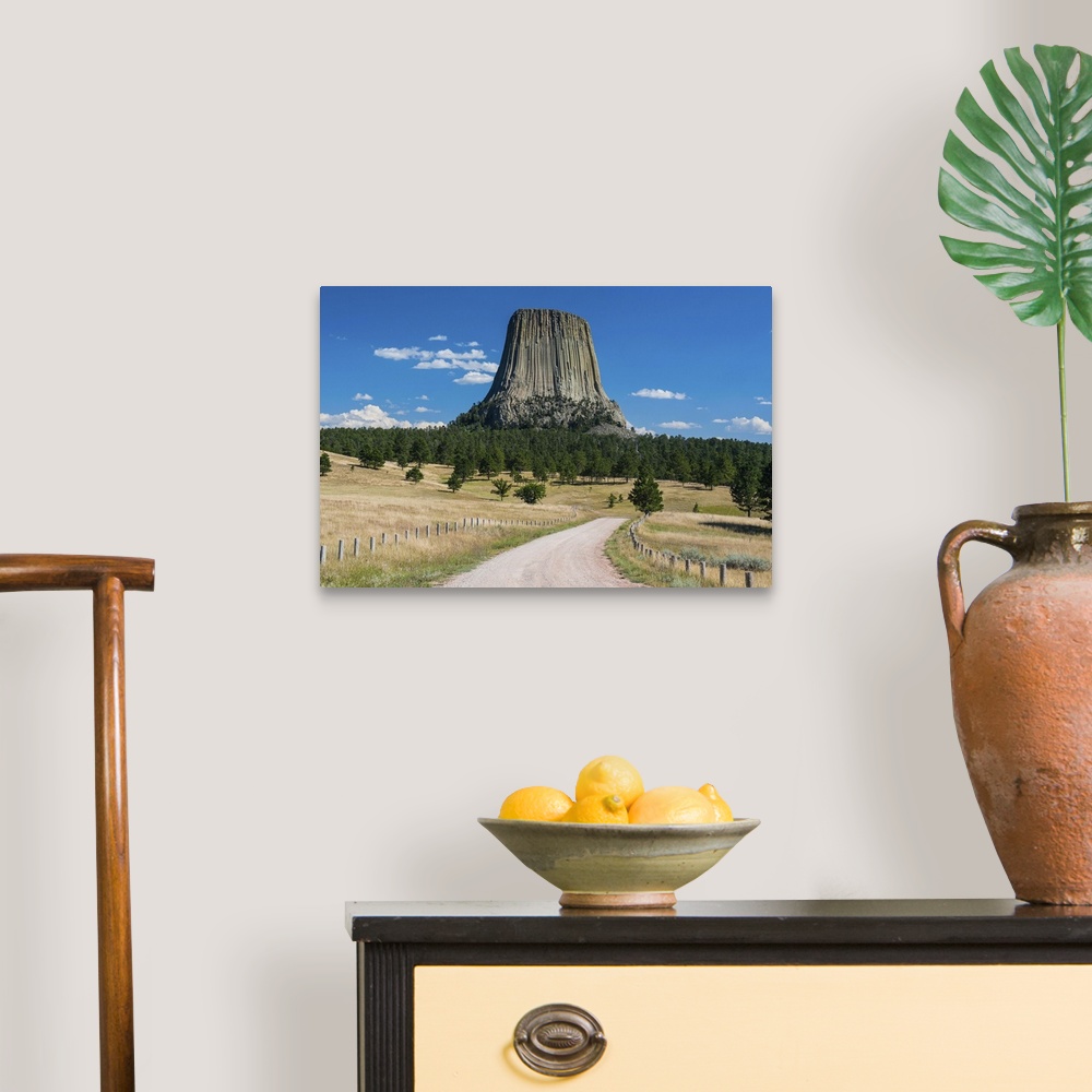 A traditional room featuring Devils Tower National Monument, Wyoming, United States of America, North America.