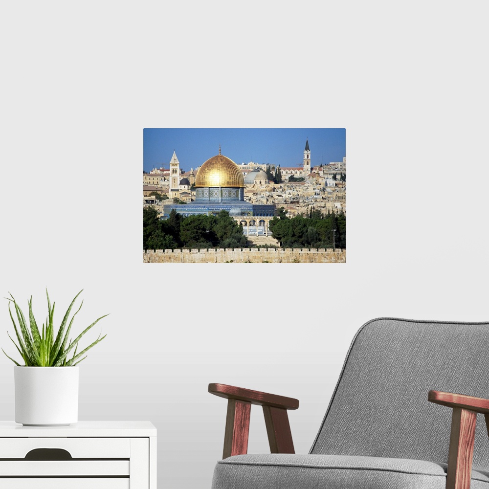 A modern room featuring Dome of the Rock and Temple Mount, Jerusalem, Israel