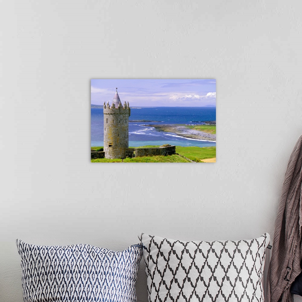 A bohemian room featuring Doonagoore Castle, County Clare, Munster, Republic of Ireland (Eire)