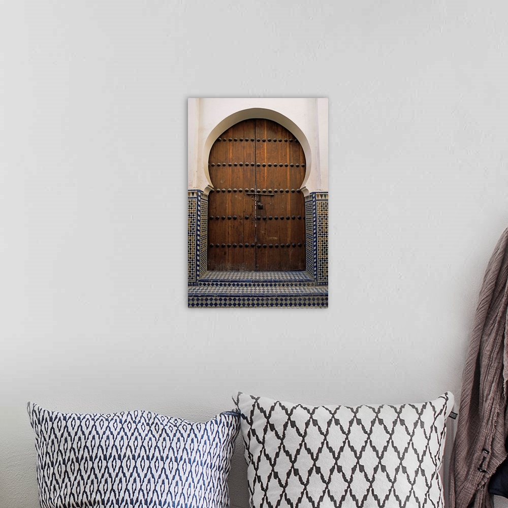 A bohemian room featuring Door in the Quartier des Andalous, Medina, Fes el Bali, Fez, Morocco, Africa